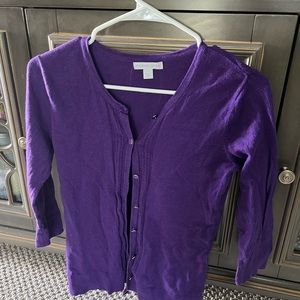 New York and Company Purple Cardigan